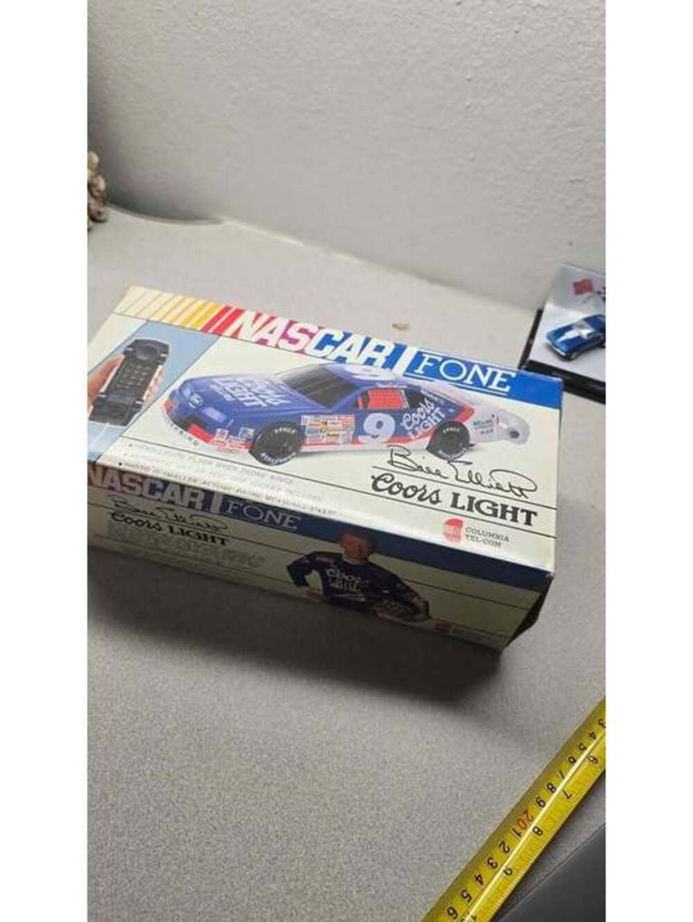 NASCAR Fone Coors Light #9 Bill Elliott Race Car Telephone NIB